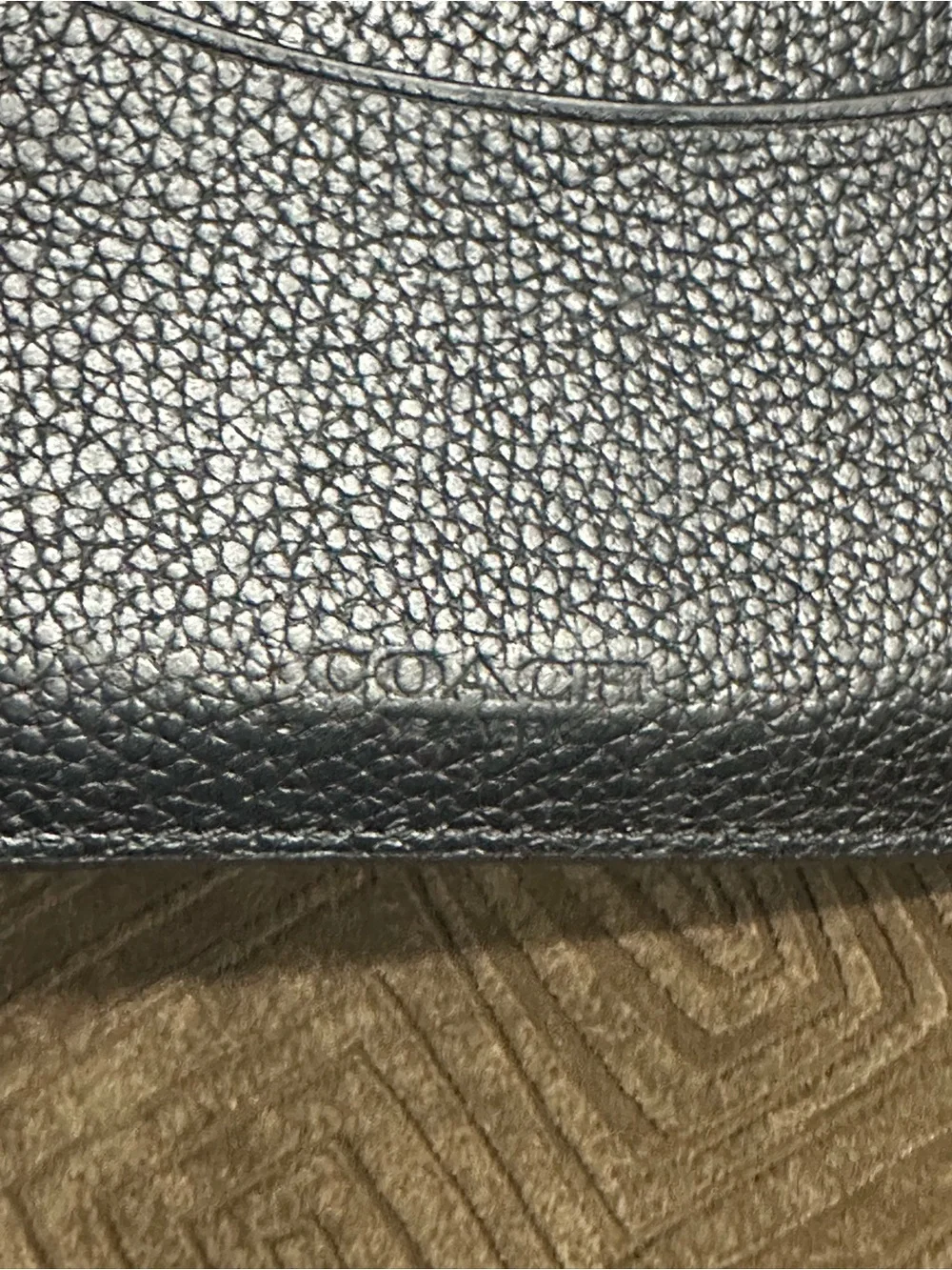 Coach Zip Card Case in Black Leather